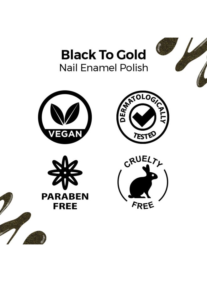 Nykaa - Nykaa Black To Gold Nail Enamel Collection Disco Gold - Shade No.: 230 - Image 1