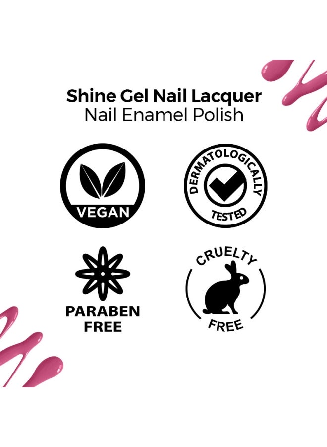 Nykaa Salon Shine Gel Nail Lacquer Miami Vibes 206 - Image 5