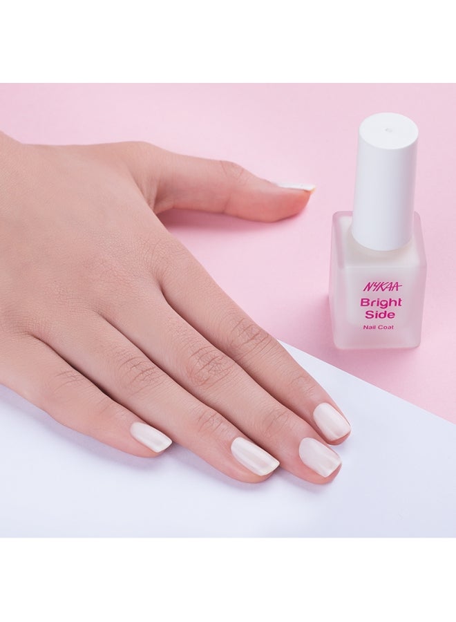 Nykaa Bright Side Nail Coat, White - Image 2