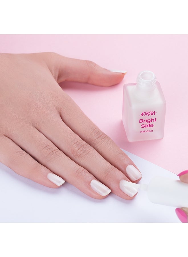 Nykaa Bright Side Nail Coat, White - Image 3
