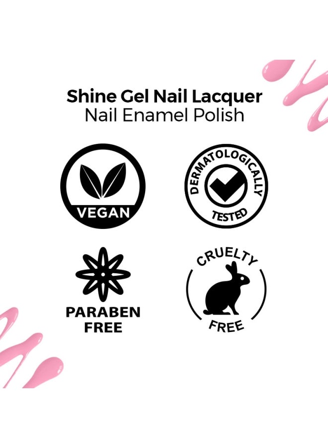 Nykaa Salon Shine Gel Nail Lacquer Japanese Blossom 214 - Image 5