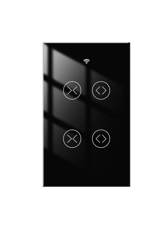 Generic Wi-Fi Smart Curtain Switch Voice Control Black  - Image 1