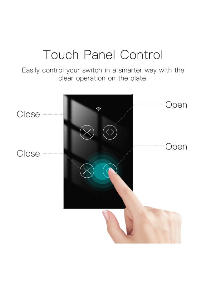 Generic Wi-Fi Smart Curtain Switch Voice Control Black  - Image 5