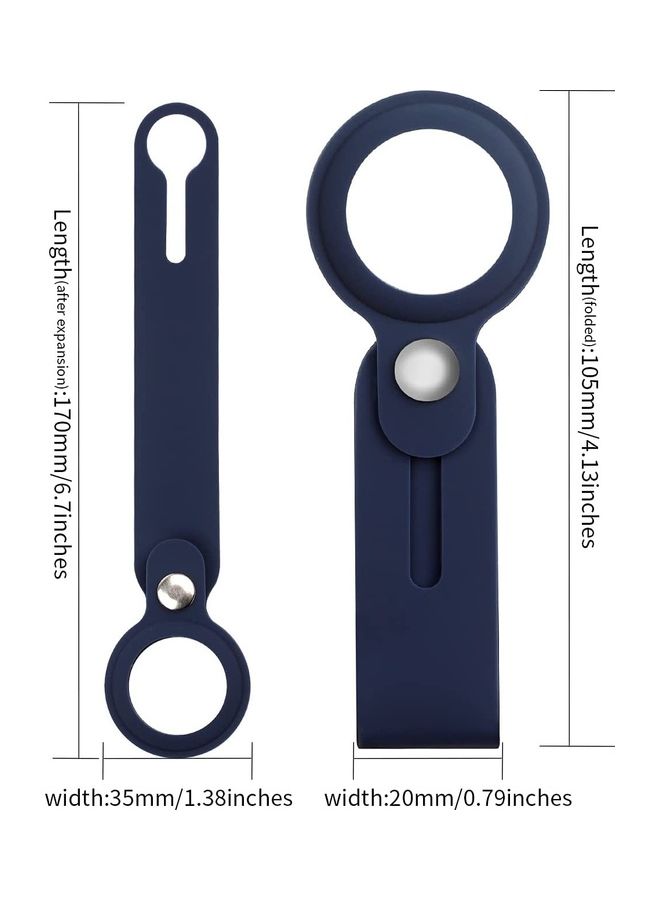 MARGOUN - 4-Piece Silicone Loop Case Cover For Apple AirTag Blue - Image 1