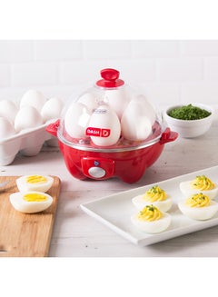 Dash Rapid Egg Cooker: 6 Egg Capacity Electric Egg Cooker For Hard Boiled Eggs, Poached Eggs, Scrambled Eggs, Or Omelets With Auto Shut Off Feature 360 W DEC005RD Red  - Image 5