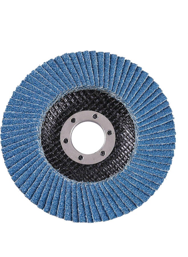 10-Piece 120 Grit Angle Grinder Flap Disc Set Blue/Black 4.5inch - Image 2