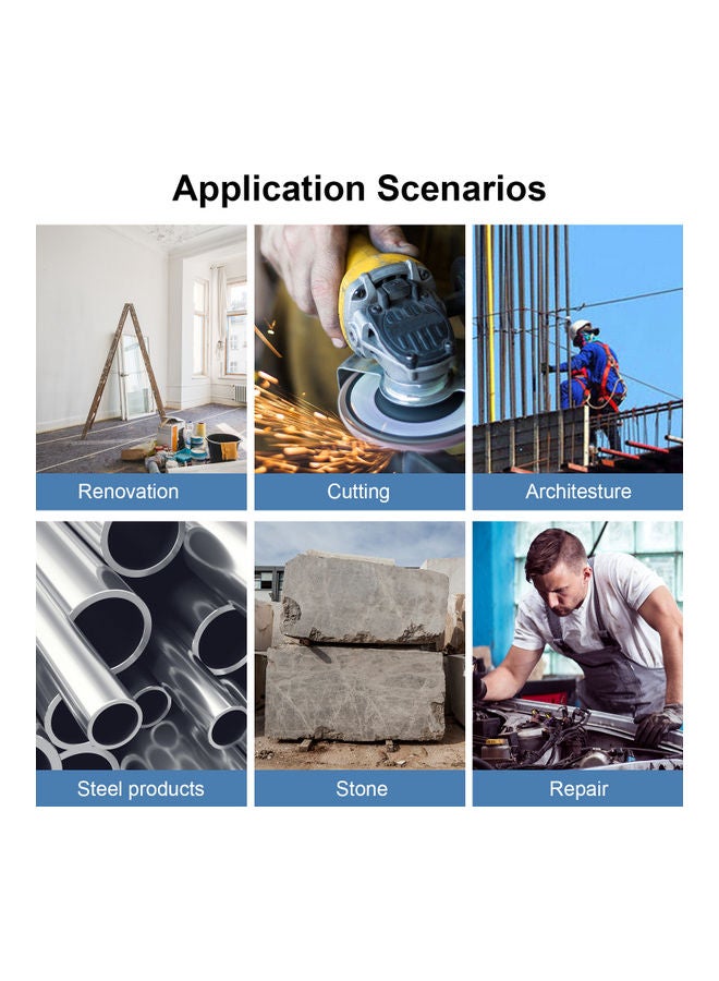 10-Piece 120 Grit Angle Grinder Flap Disc Set Blue/Black 4.5inch - Image 4