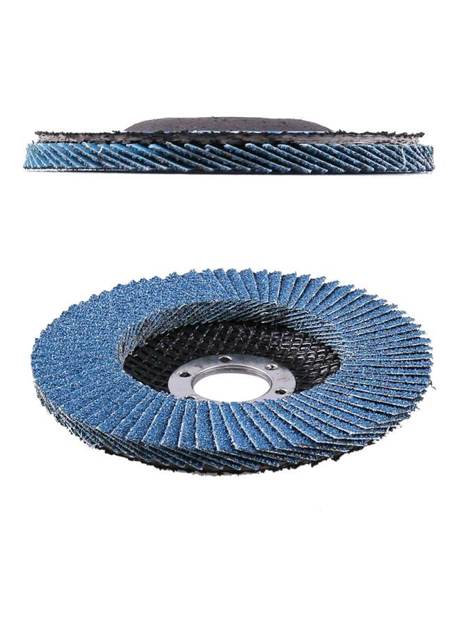 10-Piece 120 Grit Angle Grinder Flap Disc Set Blue/Black 4.5inch - Image 5