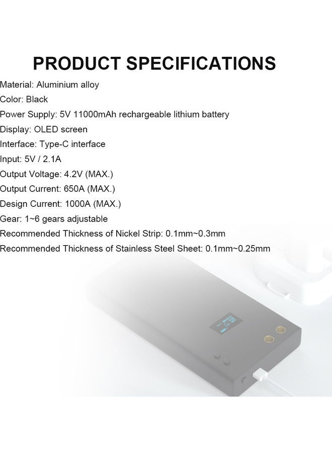 6-Gear Adjustable Mini Spot Welding Machine Black - Image 3