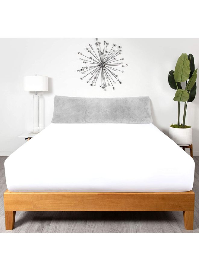 بلوبيري وسادة قطنية كبيرة للجسم مع غطاء قابل للإزالة. قطن رمادي 140 x 50سم - Image 2