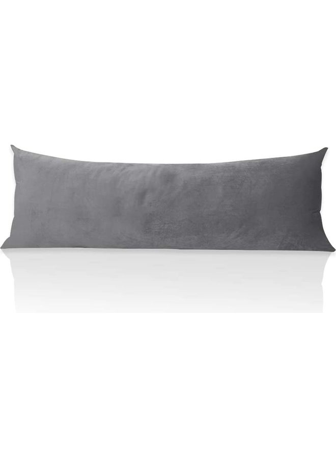 Blueberry Large Body Cotton Pillow with Removable Cover Cotton Grey 140 x 50cm - Image 1