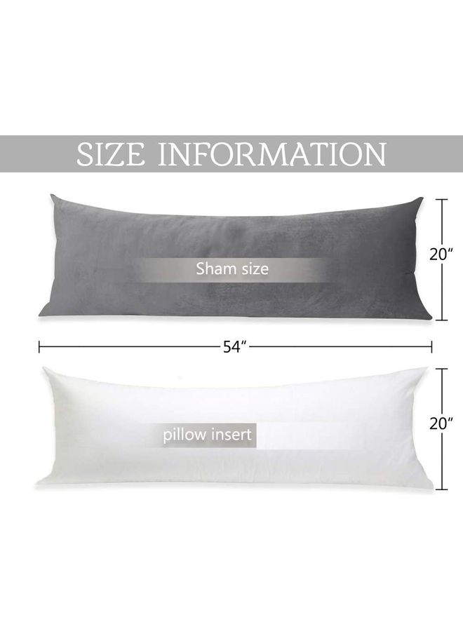 Blueberry Large Body Cotton Pillow with Removable Cover Cotton Grey 140 x 50cm - Image 3