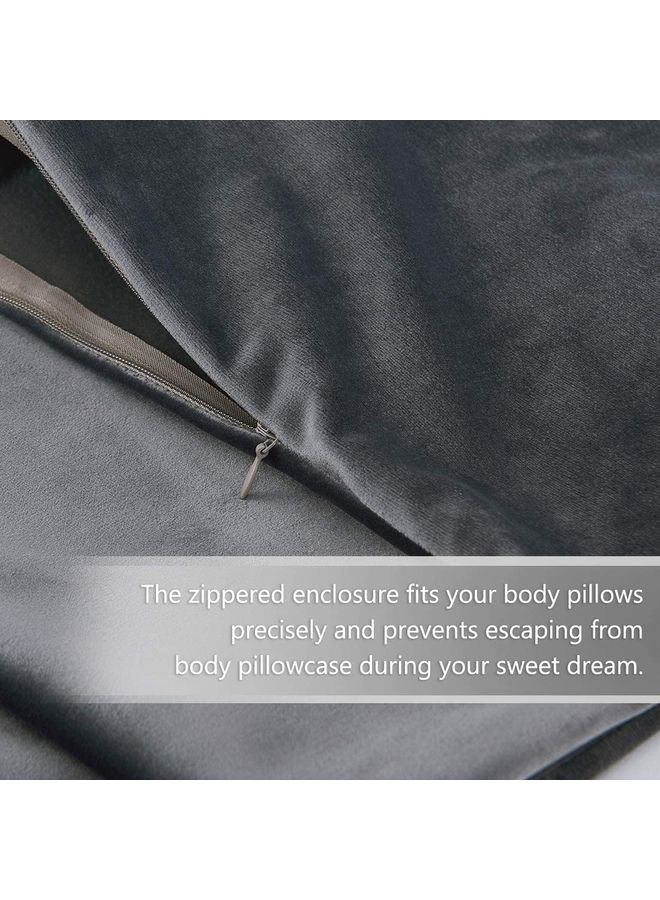 Blueberry Large Body Cotton Pillow with Removable Cover Cotton Grey 140 x 50cm - Image 5