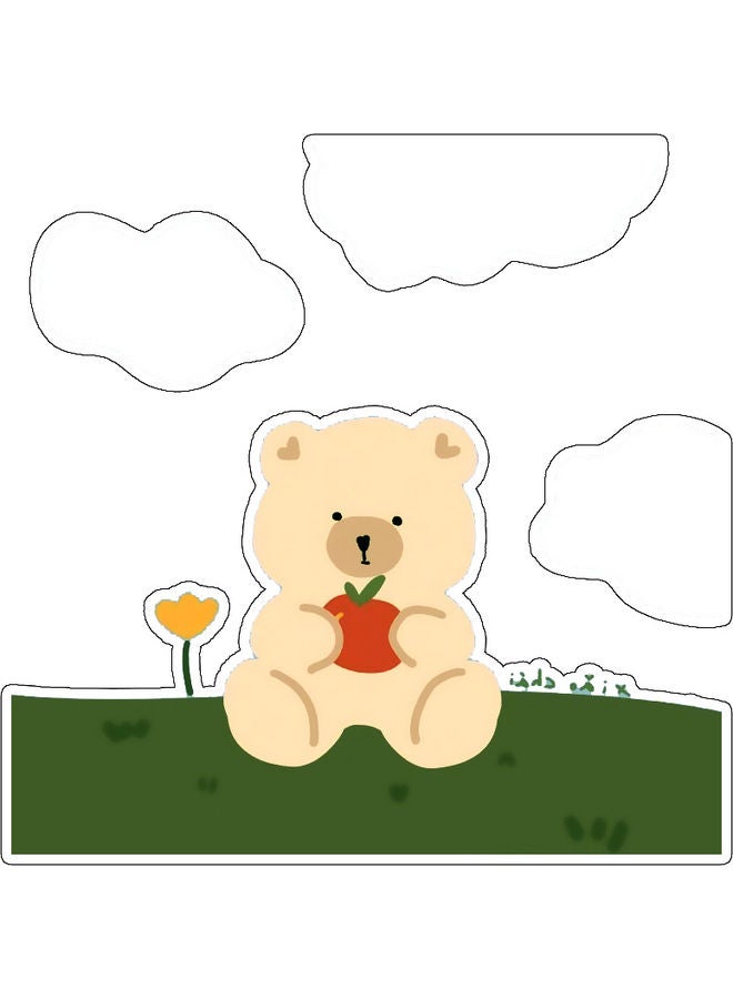 BP 4-Piece Decorative Wall Sticker Multicolour 10x10cm