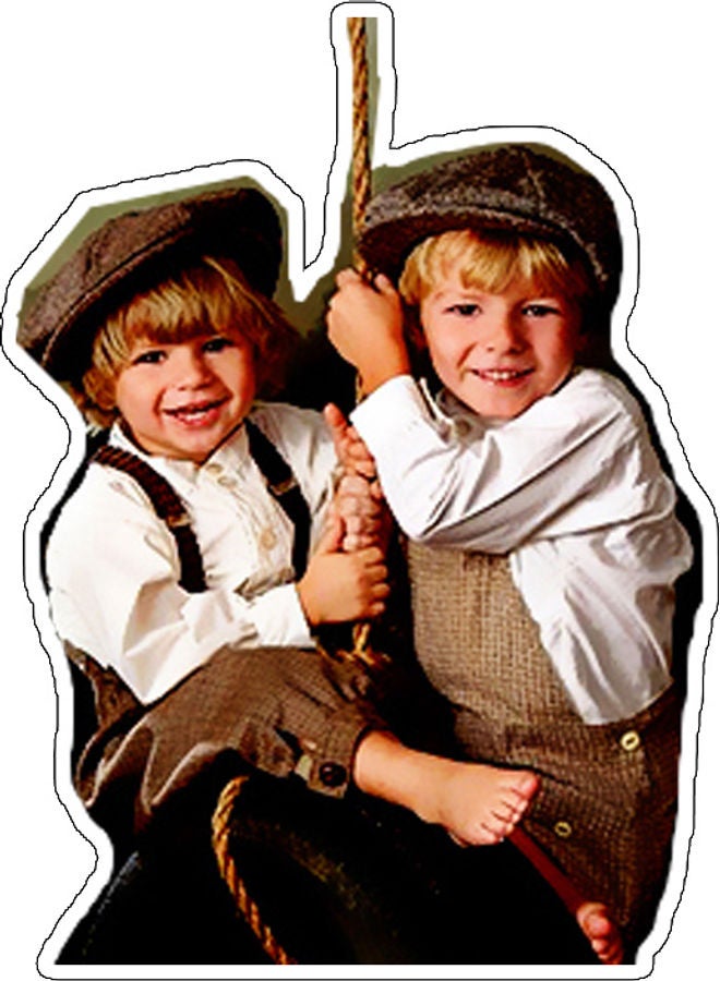 Cute Boys Printed Wall Sticker Multicolour