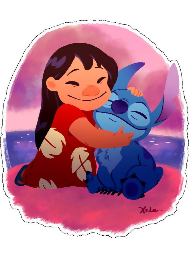 BP Cute Fictional Character Printed Wall Sticker Multicolour