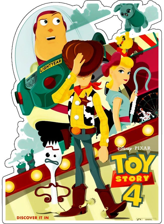 BP Toy Story Characters Printed Wall Sticker Multicolour