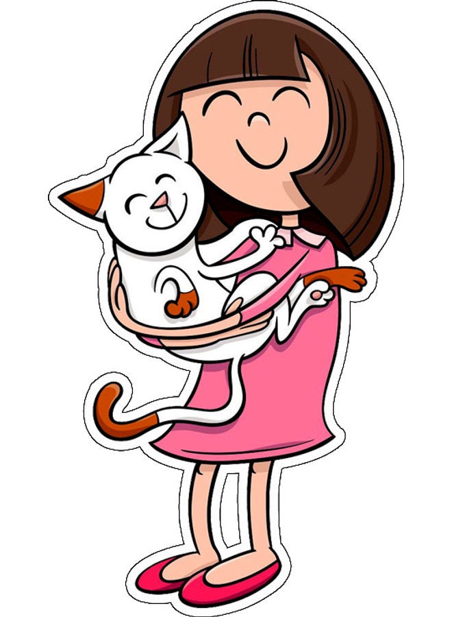 BP Girl Design Decorative Wall Sticker Multicolour