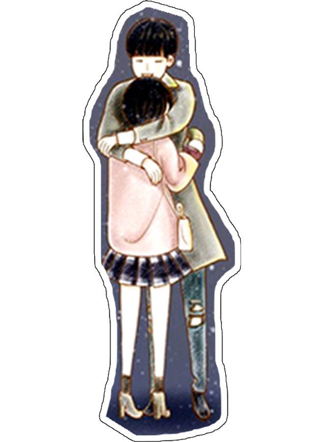 بي بي ملصق جداري للزينة بتصميم زوجين متعدد الألوان 10x10سم