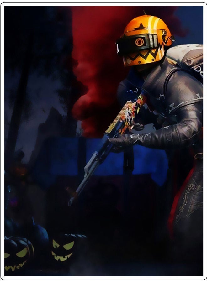 بي بي ملصق جداري مزين بطبعة شخصيتين من لعبة متعدد الألوان