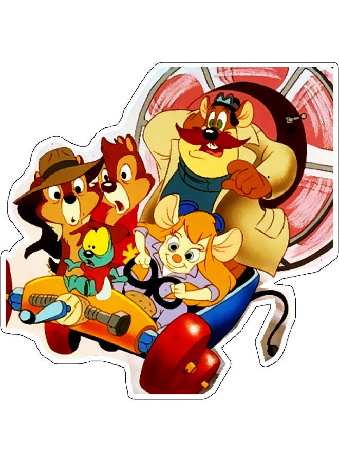 بي بي ملصق جداري بطبعة شخصية رسومات كرتونية متعدد الألوان