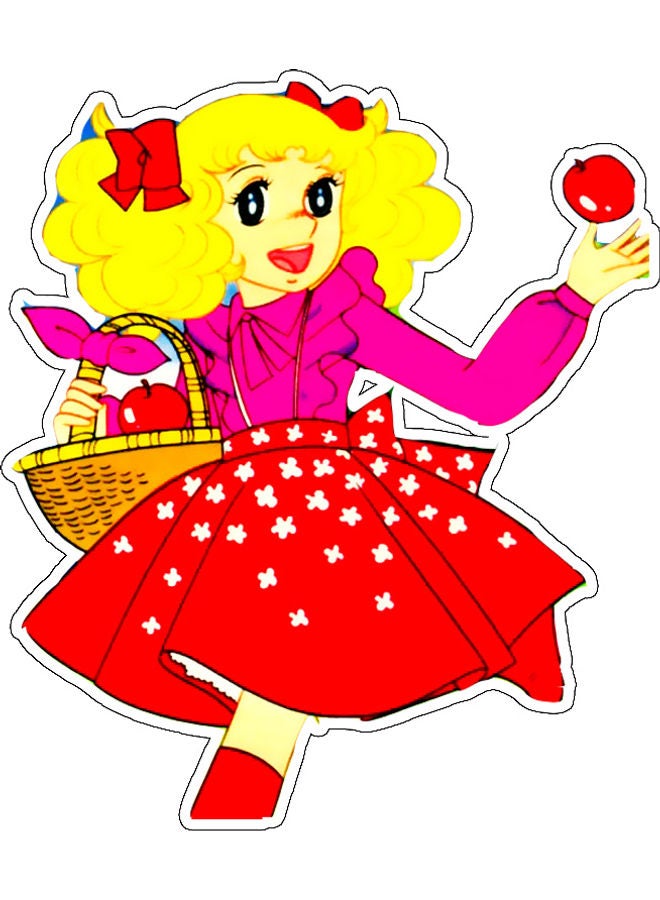 Girl Design Decorative Wall Sticker Multicolour