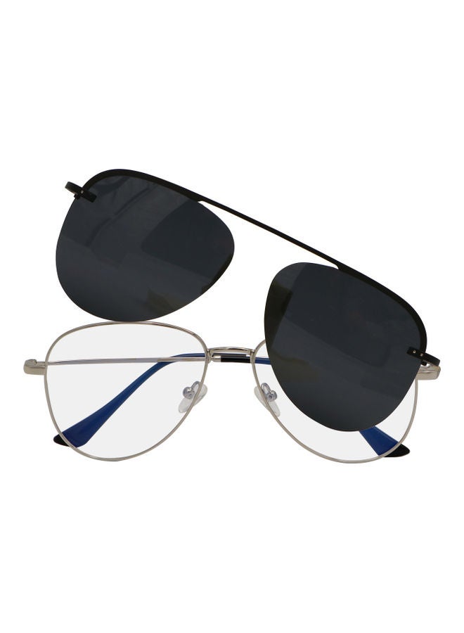 TFL - Aviator Anti-Blue Light Glasses With Clip On Sunglasses - Image 1
