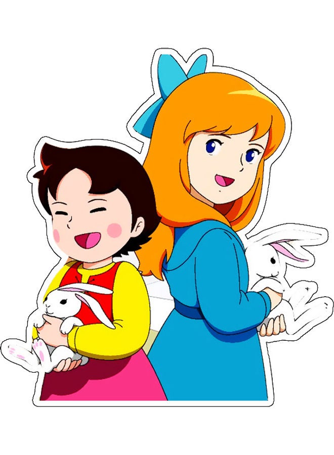 بي بي ملصق جداري بطبعة شخصية لطيفة متعدد الألوان