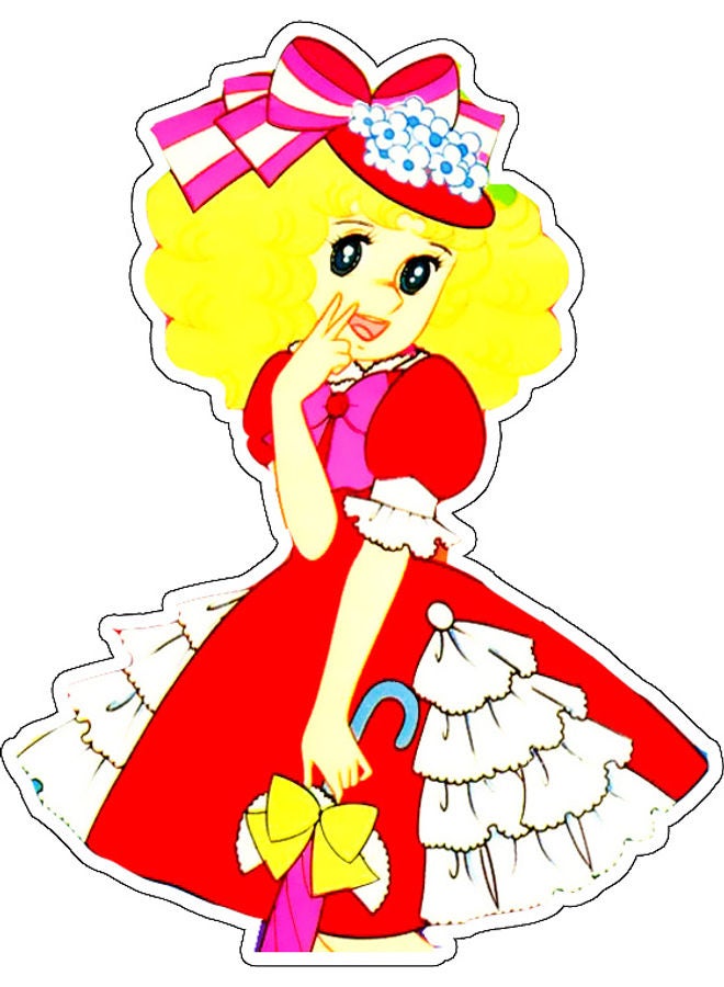 BP Girl Design Decorative Wall Sticker Multicolour