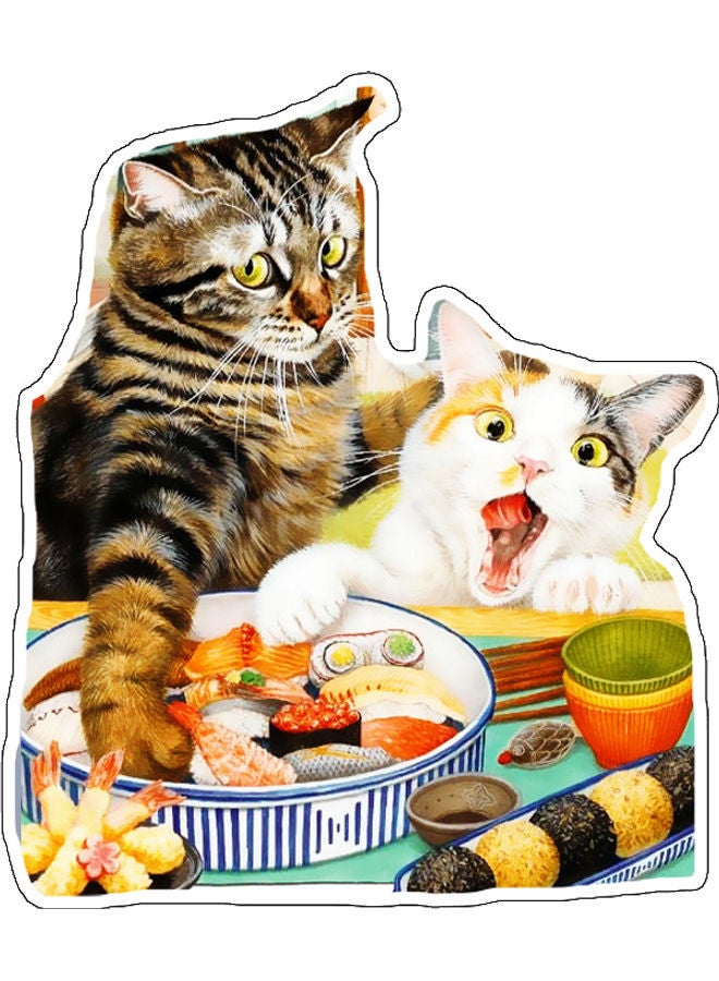 BP Cats Design Decorative Wall Sticker Multicolour