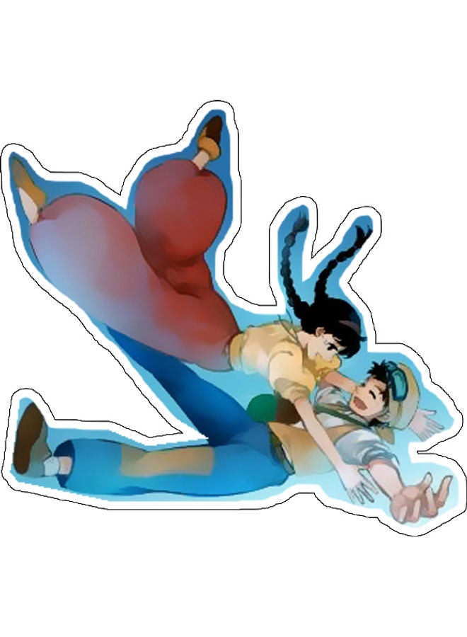 بي بي ملصق جداري للزينة بطبعة فتاة وفتى متعدد الألوان