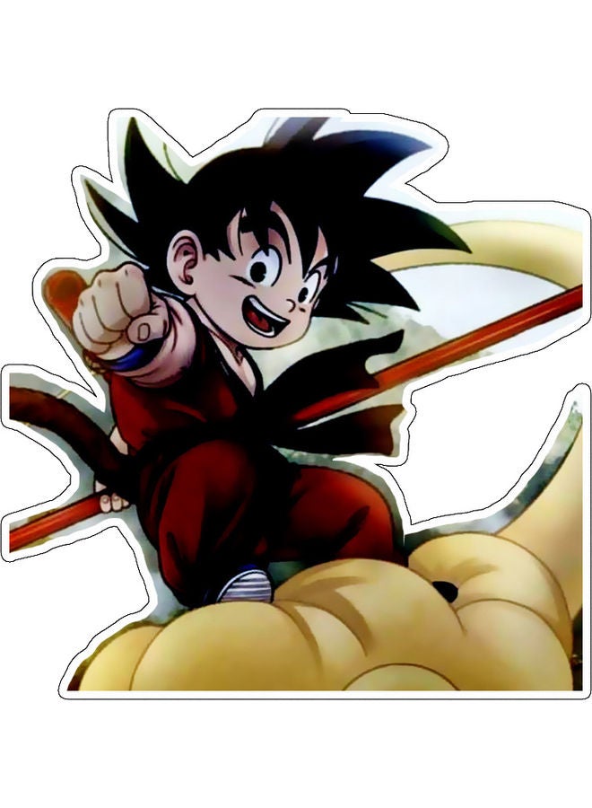 BP Child Goku Printed Wall Sticker Multicolour