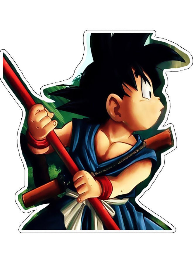 BP Child Goku Printed Wall Sticker Multicolour