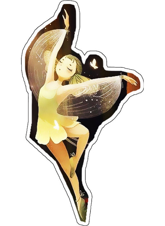 بي بي ملصق جداري مزين بطبعة رسمة كرتونية لفتاة متعدد الألوان