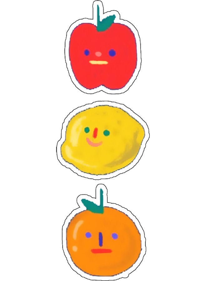 بي بي ملصق جداري للزينة بطبعة فاكهة متعدد الألوان