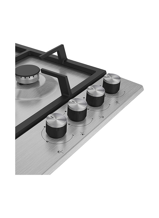 Beko 60cm Builtin Gas Hob, Full Safety, 4 High Efficiency Gas Burner, Cast Iron Pan Support, Integrated Ignition, Front-left Zone(5 Kw), Front-right Zone(1 kw), Rear-left Zone(1.8 kw), Rear-right Zone(1.8 kw) HIAW64225SXL Multicolour  - Image 4