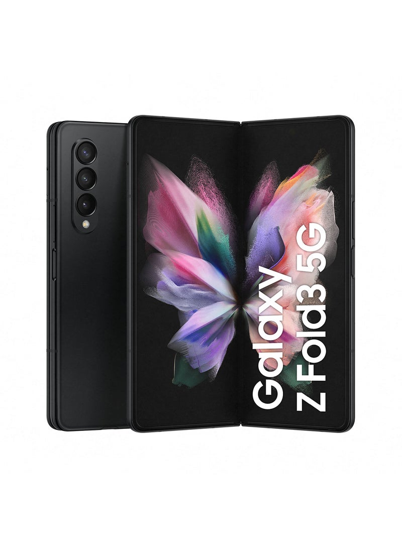 Samsung - Galaxy Z Fold 3 5G Dual SIM Phantom Black 12GB RAM 256GB With Buds Pro + Cover S Pen And Care - Middle East Version - Image 1