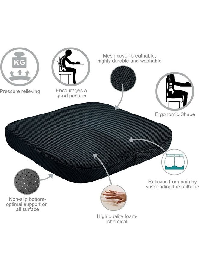 Chair Seat Cushion Black - Image 5