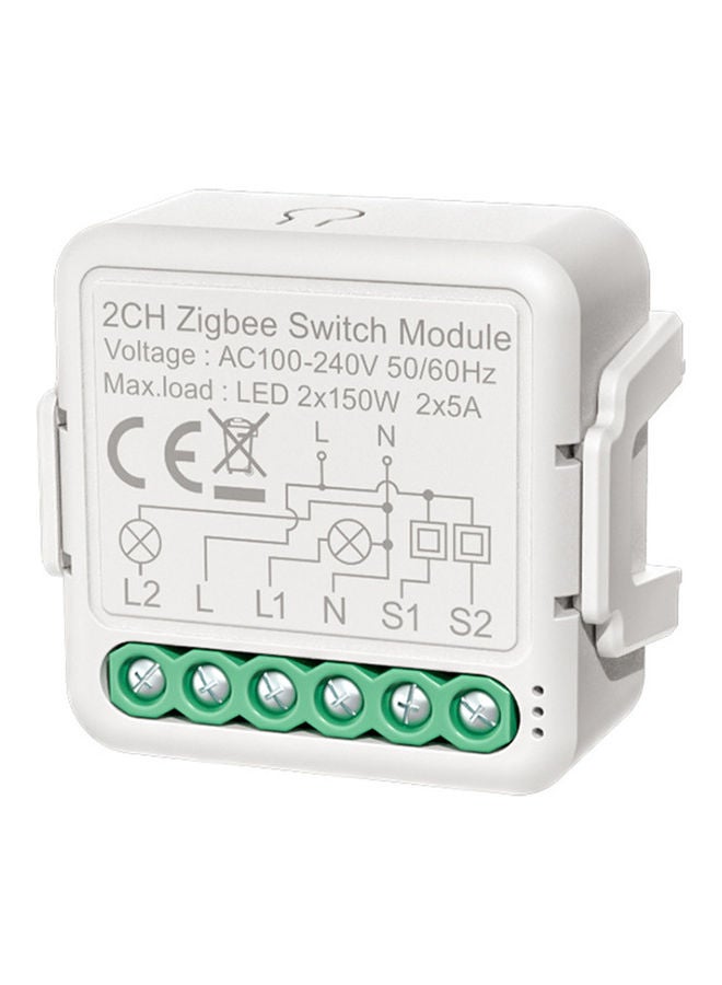 Generic 2-Way Zigbee Smart Switch Module White  - Image 1