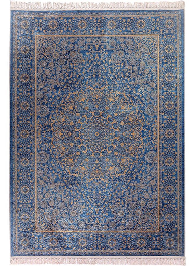 ريغال إن هاوس - سجادة مستطيلة ناعمة الملمس أزرقذهبي 120x80سم - Image 1