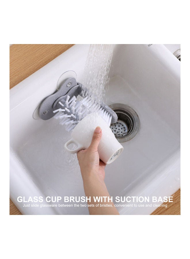 Double Sided Glass and Cup Washer Brush Grey - Image 5