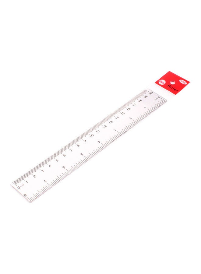 مسطرة قياس بلاستيكية بسيطة ومستقيمة شفاف - Image 1