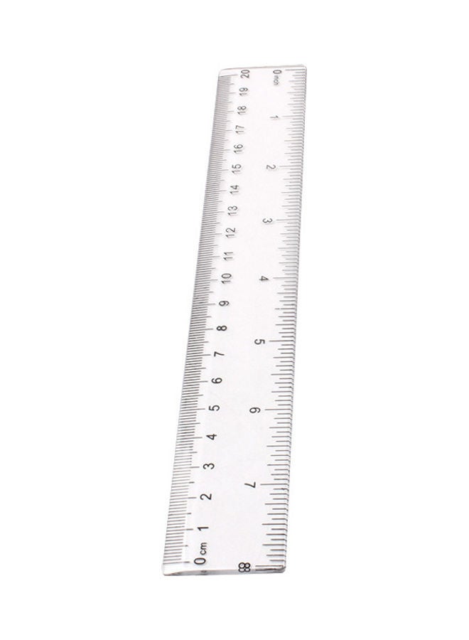 مسطرة قياس بلاستيكية بسيطة ومستقيمة شفاف - Image 4