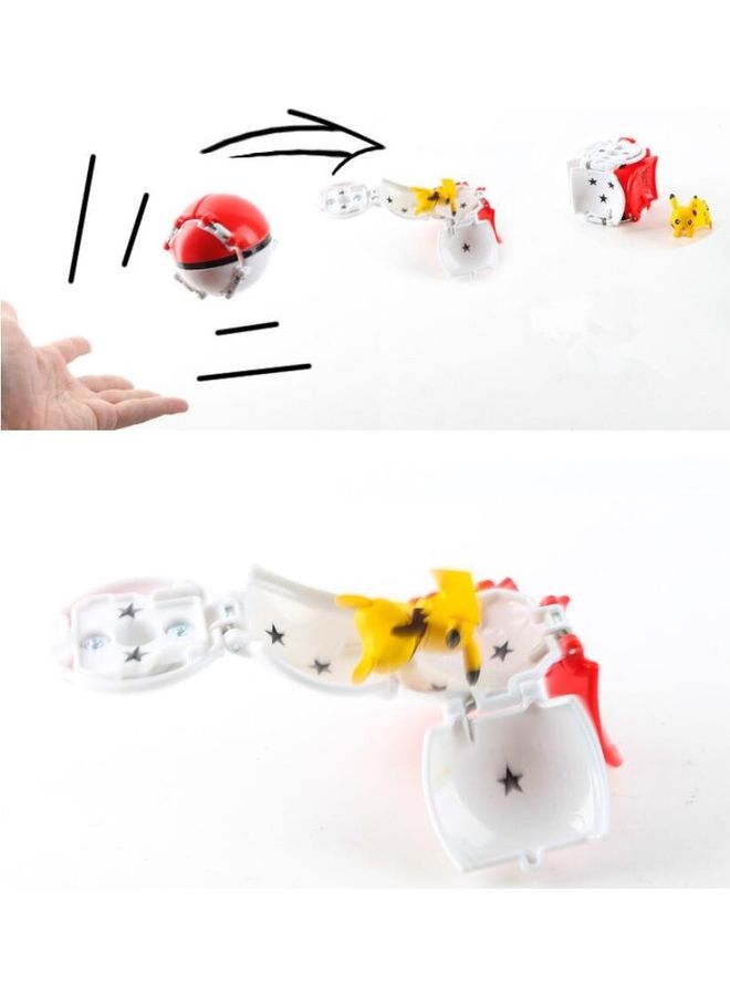 Flip Pet Explosion Poke Ball Pokemon Doll Model Toy 7x7x7cm  - Image 2