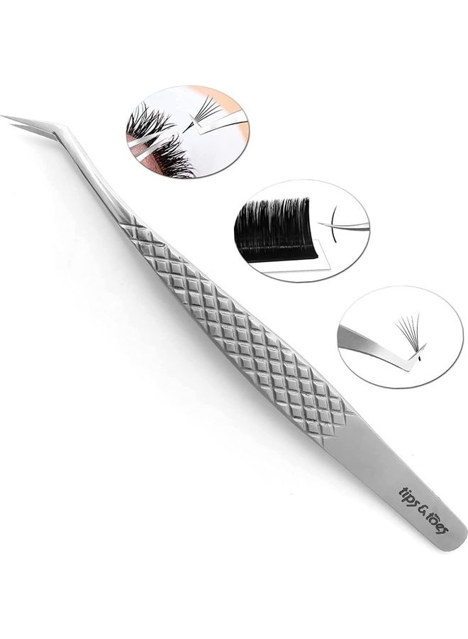 Eyelash Extension Tweezers Silver - v1628709217/N49905673A_2