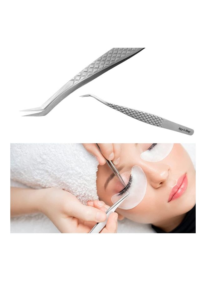 Eyelash Extension Tweezers Silver - v1628709217/N49905673A_4