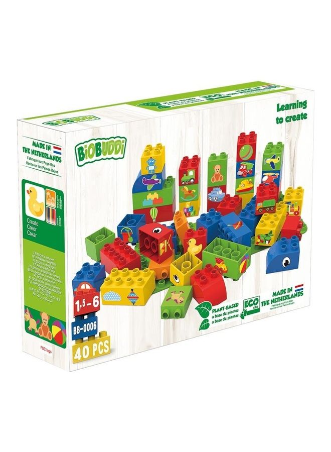 BioBUDDi BB-0006 40-Piece Learning To Create Baseplate Building Toy 40 3+ Years - Image 4