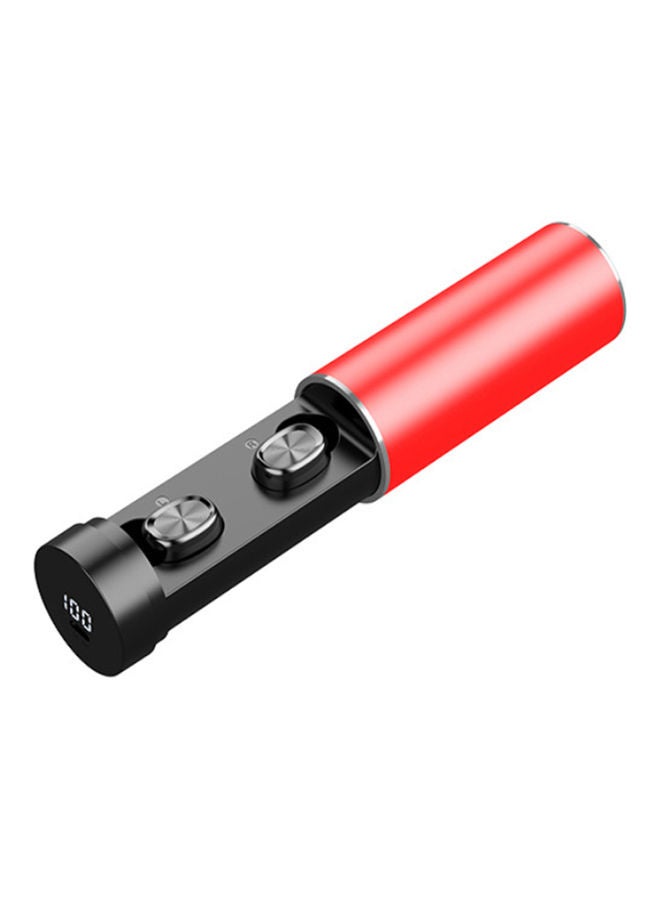 سماعة أذن داخلية لاسلكية حقيقية بخاصية بلوتوث وتحكم ذكي باللمس أسود/ أحمر - Image 1