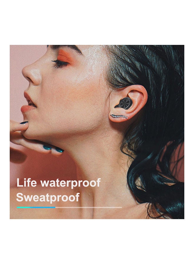 سماعة أذن داخلية لاسلكية حقيقية بخاصية بلوتوث وتحكم ذكي باللمس أسود/ أحمر - Image 5