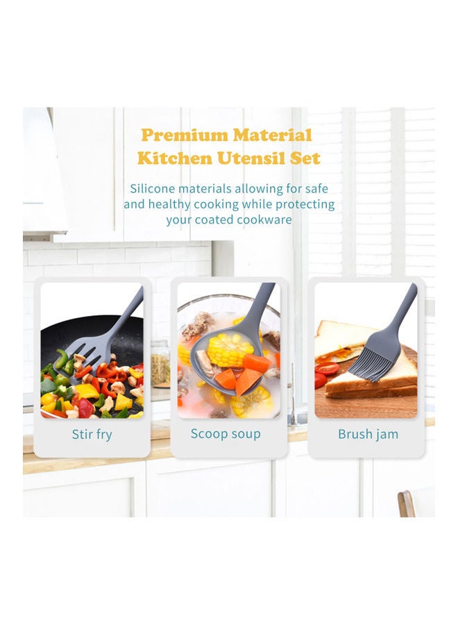 11-Piece Cooking Utensil Set Blue  - Image 4